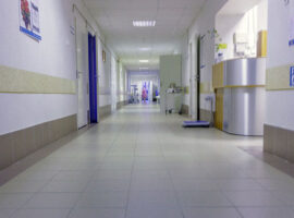 Hospital. The hospital corridor.