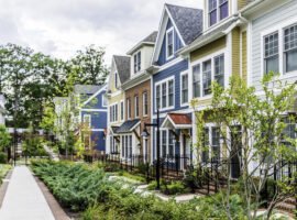 Row of colorful, red, yellow, blue, white, green painted... Row of colorful, red, yellow, blue, white, green painted...