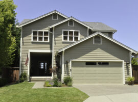 Two Story Single Family House with Driveway Two Story Single Family House with Driveway
