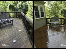 Deck in Virginia cleaned and treated Deck in Virginia cleaned and treated